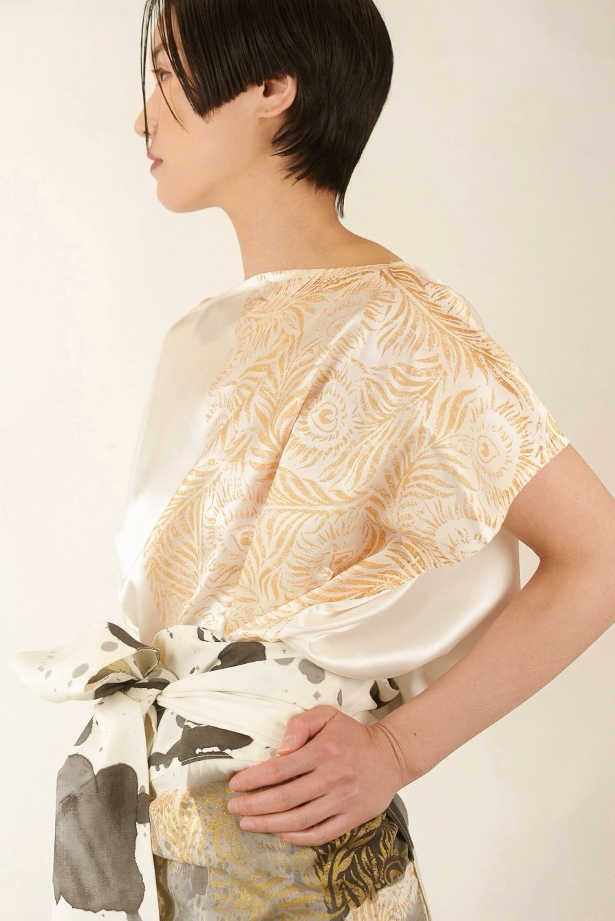９９売切｜ＳＩＬＫ＿Ｔｓｈｉｒｔ羽根